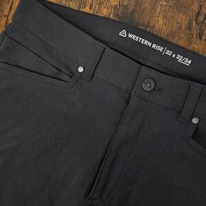 WESTERN RISE AT Mens Sz 32x32/34 Black Performance Stretch Outdoor Travel Pants
